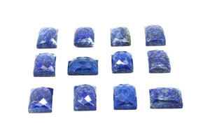 High Grade Lapis Lazuli Cabochon Natural Loose Rectangle Gemstone DIY Craft Gem