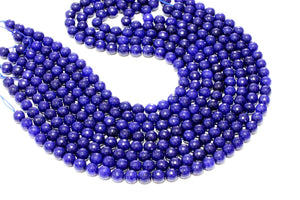 Natural 6mm Blue Jade Beads Loose Spacer Gemstone DIY Jewelry Supply 16" Strand
