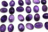 Natural Oval Amethyst Cabochon Gemstone Loose Purple Flat Back Gem Faceted Stone