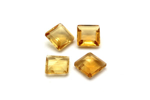 Fine Grade Citrine Square Natural Gemstone Loose Gem Crystal Stone DIY Jewelry