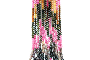 Mixed Natural Tourmaline Loose Spacer Gemstone Beads Jewelry Making Wholesale