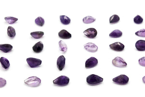 Pear Shape AA Amethyst Natural Purple Cut Gemstone Loose Tear Drop Faceted Stone