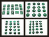 8x8mm Square Natural AA Malachite Cabochon Gemstone Wholesale Stone Faceted Gem
