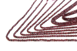 3mm Round Garnet Beads Faceted Loose Gemstones January Birthstone Jewelry Supply
