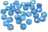 Round Blue Chalcedony Gemstone Loose Faceted Cabochon Jewelry Making Wholesale