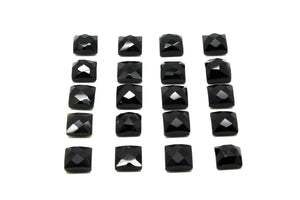Black Onyx Square Cabochon Gemstone Loose Natural 4x4mm Wholesale Jewelry Making