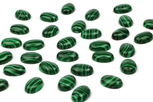 Smooth Oval Malachite Cabochon Natural Loose AA Quality Gemstone Jewelry Making