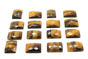 Tiger Eye Rectangle AA Gemstone Faceted Natural Cabochon Loose Jewelry Making
