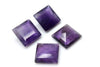 Untreated Square Natural Amethyst 10x10mm Loose Cut Stone Wholesale Faceted Gem