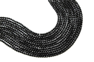Natural Black Onyx Beads Faceted Gemstone Round Loose Jewelry Making Bulk Sale