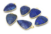 Lapis Lazuli Bezel Pendant Faceted Teardrop Gemstone Jewelry Finding Materials