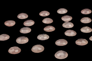 10mm Rose Quartz Loose Faceted Cabochon Round Natural Gemstone Jewelry Supply