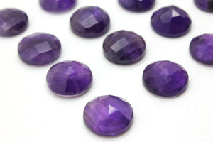Round AA Amethyst Stone Natural Gemstone Gem Loose Purple Cut Birthstone