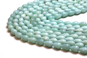 Amazonite Teardrops Beads Loose Faceted Gemstone DIY Jewelry Supply Wholesale