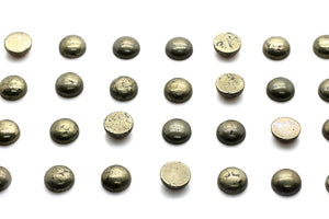 Natural 16mm Round Pyrite Gemstone Smooth Loose Cabochon DIY Jewelry Wholesale