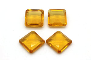Heated Citrine Square Natural Golden Loose Stone Wholesale Gemstone DIY Jewelry