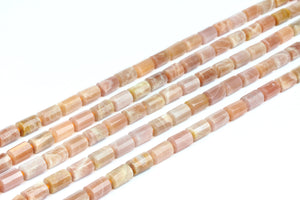 Natural Sunstone Drum Beads Faceted Loose Spacer Gemstone Jewelry Beading Supply