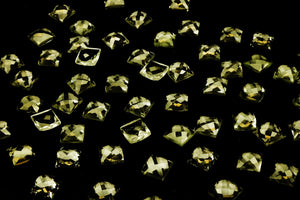 Square Lemon Quartz Gemstone Natural Faceted Cabachon Loose Gem Jewelry Making