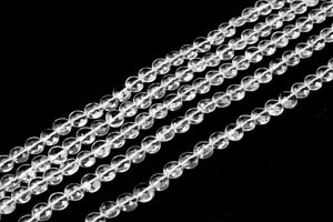 Natural Crystal Quartz Faceted Clear Coin Gemstone Loose Beads Jewelry Making