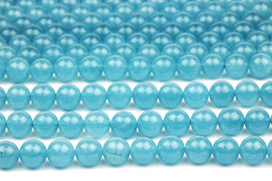 4mm Aqua Quartz Beads Semiprecious Loose Smooth Round AA Gemstone Jewelry Supply