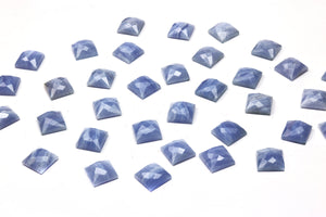 Blue Lace Agate Square Loose Faceted Cabochon Natural Rare AA Grade Gemstone