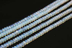 Rondelle Opal Gemstone Beads Faceted Jewelry Making Wholesale Necklace Strand
