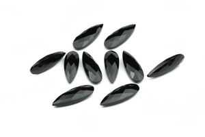 Long Black Onyx Gemstone Faceted Briolette Loose Wholesale Jewelry Making Supply