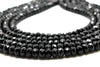 Black Onyx Rondelle Beads Faceted Loose Spacer Gemstone Jewelry Supply Wholesale