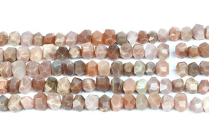 Natural AA Sunstone Nugget Beads Faceted Loose Spacer Gemstone Jewelry Supply