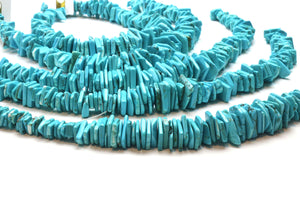 Turquoise Irregular Sliced Beads Loose Smooth Gemstone DIY Jewelry Craft Supply