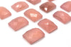 Rectangle Pink Chalcedony Gemstone Faceted Cabochon Loose Natural Jewelry Making