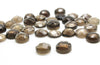 16mm Natural Smoky Quartz Faceted Cabochon Loose Bulk Round Delicate Gemstone