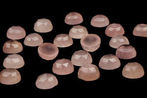 Rose Quartz Cabochon Loose 16mm Faceted Round Gemstone Wholesale Jewelry Supply