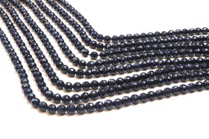 Faceted 8mm Goldstone Beads Loose Round Gemstone Wholesale Craft Jewelry Supply