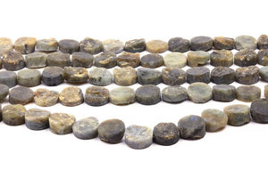 Labradorite Rough Coin Beads Natural Gemstone Raw Loose Jewelry Supply Wholesale