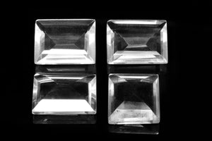 Natural Top Quality Rectangle Crystal Quartz Loose Bulk Faceted Clear Gemstone