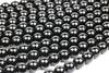 6mm Natural Black Smooth Onyx Gemstone Semiprecious Loose Spacer Strand Beads