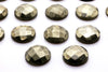 Round Pyrite Cabochon Natural Calibrated Faceted Gemstone Loose DIY Jewelry Gem