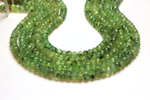 4x6mm Prehnite Rondelle Beads Semiprecious Loose Faceted Gemstone Jewelry Supply