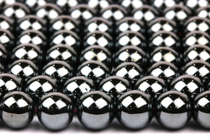 Natural Hematite Gemstone Beads 6mm Round Smooth Loose Spacer DIY Jewelry Making