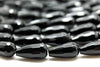 Long Black Onyx Faceted Drops Loose DIY Jewelry Beads Natural Teardrop Gemstone