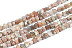 Natural AA Sunstone Nugget Beads Faceted Loose Spacer Gemstone Jewelry Supply