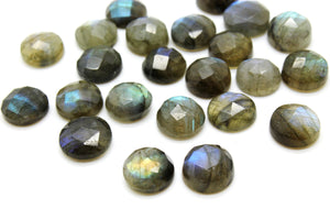16mm Natural Labradorite Loose Faceted Cabochon Gemstone DIY Jewelry Bulk Sale