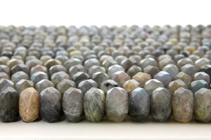 6x10mm Rondelle Natural Labradorite Faceted Gemstone Loose Beads Jewelry Making