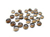 Round Natural AA Faceted Cabochon Smoky Quartz Gemstone Birthstone DIY Jewelry