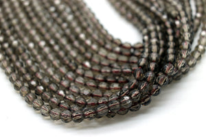 Smoky Quartz Natural Faceted Loose Round Custom Brown Gemstone Beads DIY Jewelry