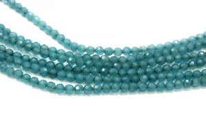 Natural Aqua Quartz Beads Loose 6mm Round Faceted Gemstone Jewelry Making Supply