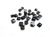 Large Square Faceted Cabochon Natural AA Black Onyx Gemstones Wholesale Rose Cut