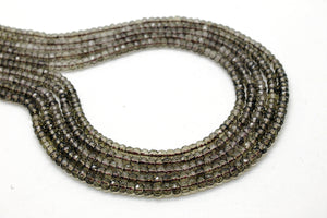 Natural Smoky Quartz Gemstone Rondelle Loose Beads Jewelry Making Bulk Sale