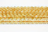 Citrine Gemstone Beads Loose Spacer Round Smooth DIY Jewelry Supply Wholesale